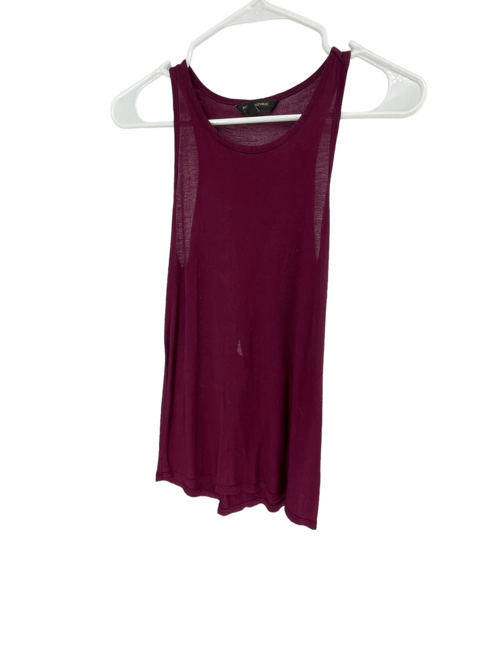 Banana Republic Maroon Sleeveless Twist Open Back Blouse women's Size XS